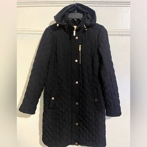 Michael Michael Kors Women's Quilted Black Hooded Coat